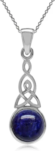 Miniatura 7 de Silvershake - Colgante de plata fina 925 con nudo celta de triquetra y collar de 18 pulgadas