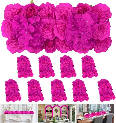 10 flores artificiales de arco de boda, arreglos florales de rosas de seda sintética para telón de fondo de ceremonia de boda, fiesta de recepción,