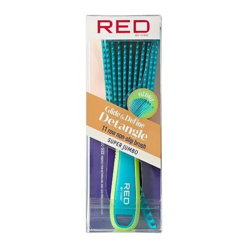 Red by Kiss Cepillo desenredante antideslizante Glide & Define para cabello natural (Super Jumbo)
