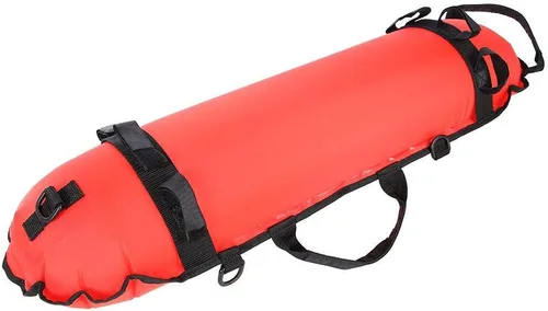Miniatura 5 de Tbest Bandera flotante de buceo para esnórquel, flotador inflable, bola de boya inflable, bandera de buceo y bandera para buceo inflable