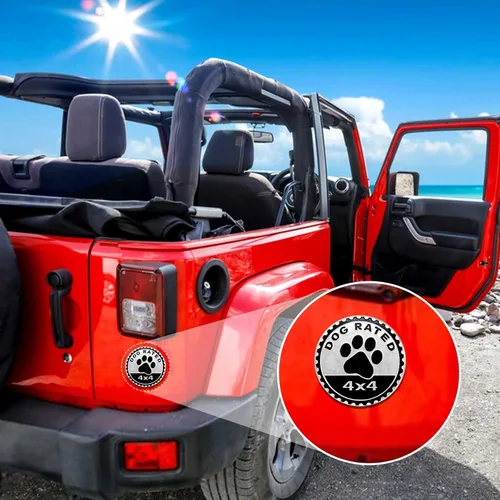 Miniatura 4 de Emblema de automóvil con clasificación para perros, insignia automotriz de metal 4 x 4, emblemas de insignias de automóvil de metal 3D, emblema