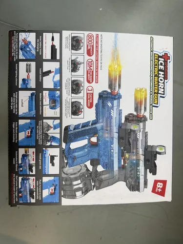 Miniatura 6 de Vmiya Pistola de agua eléctrica, paquete de 2 para adultos y niños, pistola de chorro automática que se ilumina, gran capacidad de 800CC, alcance