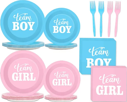 Miniatura 16 de Tevxj 96 piezas de platos de ducha de bebé para barbacoa, servilletas BabyQ Party Vajilla It's A Baby Q, platos de papel desechables, servilletas