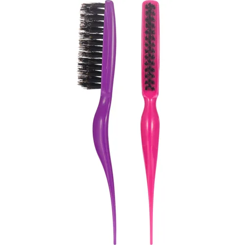 Miniatura 6 de Frienda 2 piezas de cepillo de pelo de broma de cerdas de jabalí para mujer, cerdas de nailon de jabalí de salón de belleza, estilo de belleza