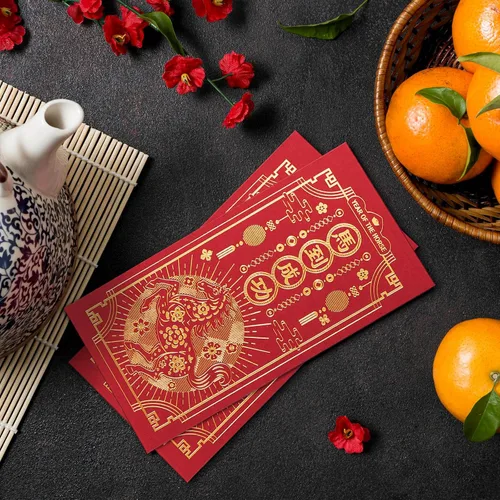 Miniatura 2 de Sobres rojos de año nuevo chino, 36 paquetes rojos de Año Nuevo Lunar 2026, Hong Bao con diseño de lámina dorada, sobres de dinero de regalo, año