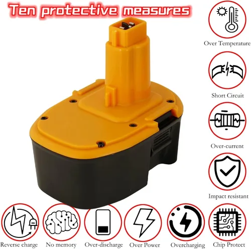 Miniatura 7 de 2 paquetes de 1.5 Ah compatibles con batería Dewalt de 14.4 V NiCad de repuesto NEGRO y DECKER (etiqueta de capacidad real) DW928 PS140 DCD140