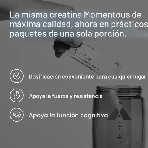 Miniatura 2 de Momentous Polvo de monohidrato de creatina, polvo de creatina, apoya la fuerza, el músculo magro y la recuperación para hombres y mujeres