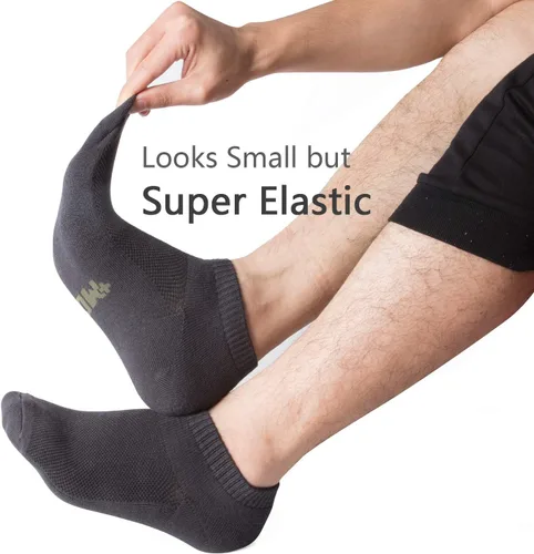 Miniatura 6 de +MD Bamboo Mens and Womens Socks Low Cut 6 Pairs Soft Smell Control Cushioned Dress Casual Socks