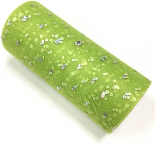 Miniatura 27 de Rollo de tul con lentejuelas con purpurina, decoración de boda, suministros de organza para fiestas de cumpleaños, carrete de tela, vestido tutú