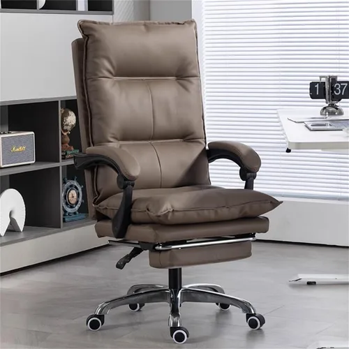 Miniatura 10 de Silla de oficina de respaldo alto, silla de escritorio para computadora, silla ejecutiva ergonómica, silla giratoria reclinable con reposapiés