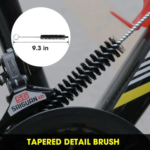 Miniatura 7 de Juego de herramientas de limpieza de bicicletas de 7 piezas, kit de cepillo limpio para bicicleta, adecuado para montaña, carretera, ciudad