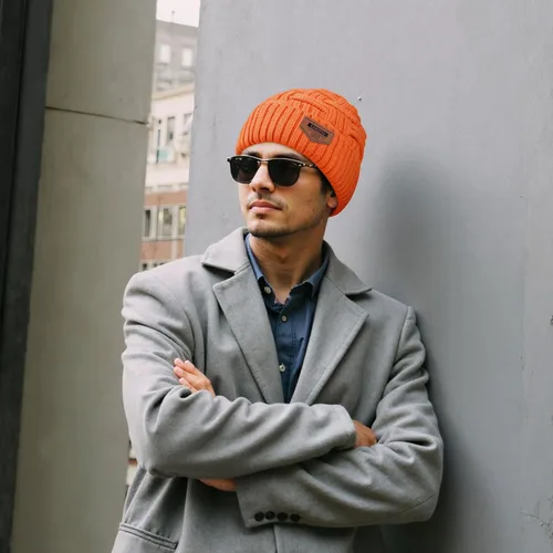 Miniatura 46 de Loritta Gorro de invierno cálido de punto grueso y holgado para hombre
