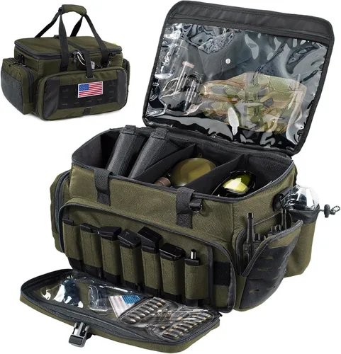 Miniatura 12 de Bolsa grande táctica para pistola de campo de tiro con 2 estuches para pistolas de diferentes tamaños