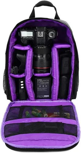 Docooler Mochila para Cámara Impermeable y a Prueba de Golpes, Bolsa de Camping Pequeña, Mochila de Viaje para Cámara DSLR, Bolsa para Cámara Canon
