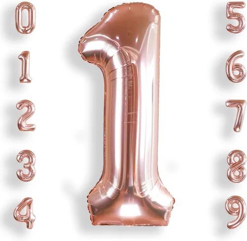 Miniatura 32 de AULE Globos grandes de 40 pulgadas con números 0 azules, globos grandes de números de aluminio, decoraciones de fiesta de cumpleaños de helio