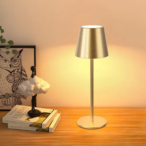 Miniatura 16 de JACKYLED Lámparas de mesa inalámbricas recargables, 3 alturas ajustables, funciona con batería de 5000 mAh, 3 colores de atenuación suave, lámpara