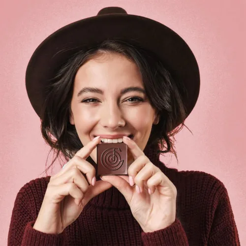 Miniatura 6 de The Good Chocolate - Cuadrados de chocolate cetogénico con sal del Himalaya, cero azúcar, aperitivo bajo en carbohidratos, calorías más bajas