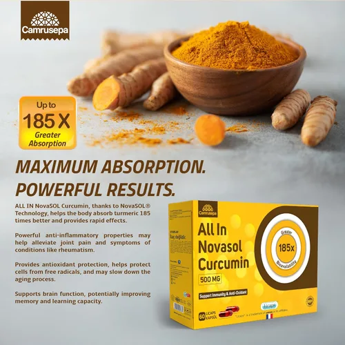 Miniatura 3 de All in Novasol - Suplemento herbario de curcumina – Fórmula avanzada de curcumina, cápsulas de absorción mejorada Licaps, apoya la salud