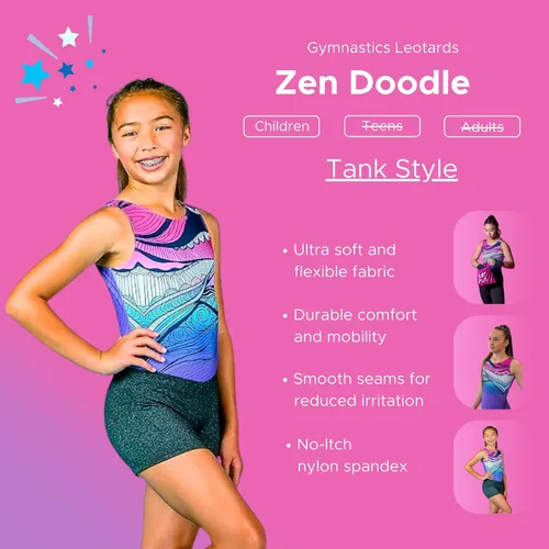 Miniatura 33 de Destira Premium Closed Back Gymnastics Leotards for Girls - Snug Performance Fit (Size Up for Comfort), GIRLS/CHILD Sizes