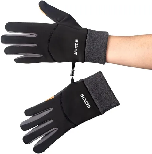Miniatura 7 de Winter Touch Screen Gloves, Thermal Cycling Gloves for Outdoor Sports, Mountaineering, Photography, Black and Grey