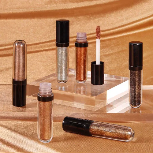 Miniatura 6 de evpct Sombra de ojos y delineador líquido brillante con purpurina, sombra de ojos y delineador en barra metálico de alto pigmento, conjunto