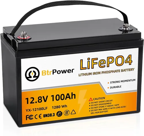 Miniatura 15 de Batería de litio de 12 V, fosfato de litio de 50 Ah, batería de ciclo profundo LiFePO4, 50 A BMS, más de 4000 ciclos, perfecta para RV, motor