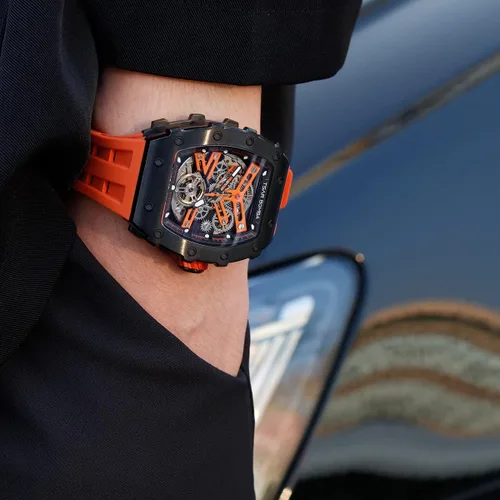 Miniatura 7 de TSAR BOMBA Relojes mecánicos automáticos de lujo para hombre movimiento japonés cristal de zafiro Reloj impermeable de 1640ft Relojes de pulsera