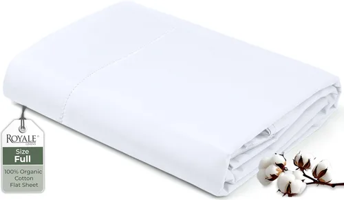 Miniatura 76 de Royale Linens Sábana encimera de tamaño individual XL 100% Algodón Orgánico – Super suave – Sábanas superiores de percal – Sábana encimera