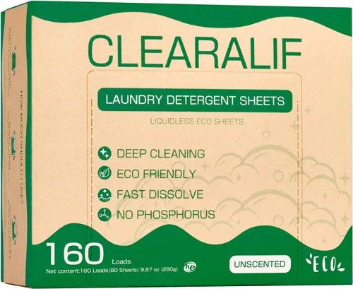 Miniatura 23 de CLEARALIF Hojas de detergente para ropa, lavanda, hasta 480 cargas, ideal para viajes, apartamentos, dormitorios, tiras de detergente para ropa