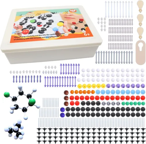 Kit de modelo molecular de química, con C60, átomos, enlaces, kit de construcción de estructuras moleculares para aprendizaje de química, kits de