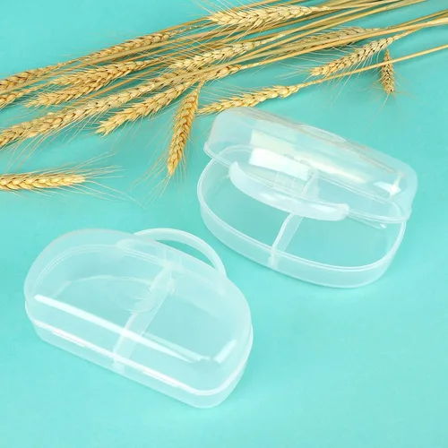 Miniatura 5 de Accmor Funda para chupete, contenedor para chupete puede almacenar 2 chupetes, funda para chupete de bebé para viajes, sin BPA, transparente