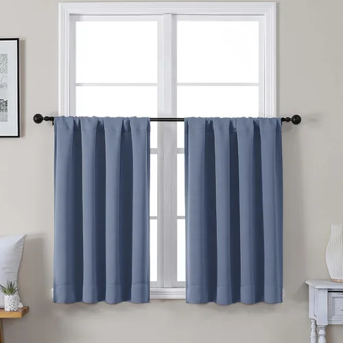 Miniatura 62 de Gwine Cortinas opacas para dormitorio, 54 pulgadas de largo, paneles de cortina de ventana con aislamiento térmico y reducción de ruido, cortinas