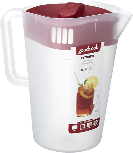 Miniatura 2 de GoodCook - Jarra de 1 galón con tapa de 4 vías, fabricada sin BPA