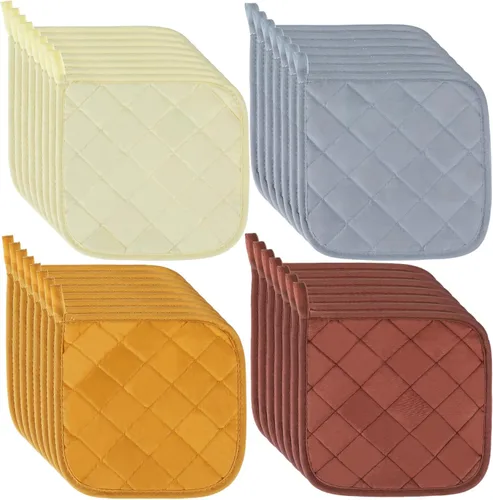 Miniatura 8 de Uiifan 30 soportes para ollas de algodón para cocina, lavables, resistentes al calor, almohadillas calientes para cocinar y hornear, 7.87 x 7.87 x