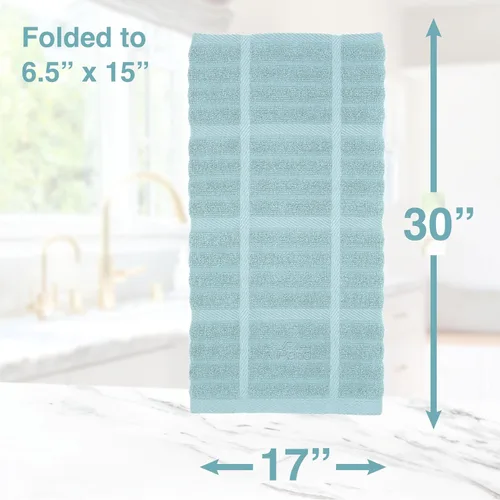 Miniatura 8 de All-Clad Toallas de Cocina Sólidas: Altamente Absorbentes, Súper Suaves de Larga Duración - 100% Algodón, Toallas de Té de 17"x30" para Limpiar