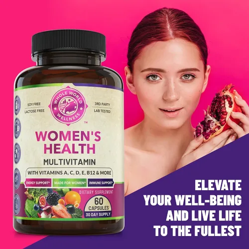 Miniatura 2 de Suplemento multimineral multivitamínico diario para mujer para energía, estado de ánimo, concentración, cabello, piel y uñas. Hecho para mujeres