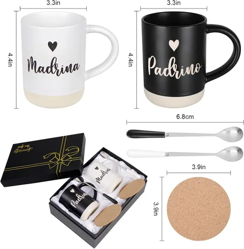 Miniatura 7 de Cabtnca Regalo de propuesta de padrinos, regalo de propuesta de padrinos, tazas Padrino Madrina, regalos de cumpleaños de Navidad para padrinos