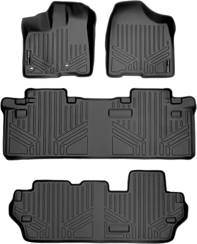 Miniatura 69 de SMARTLINER Alfombrilla de suelo para maletero de carga para todo tipo de clima, detrás de la segunda fila para Toyota Sienna 2011-2012