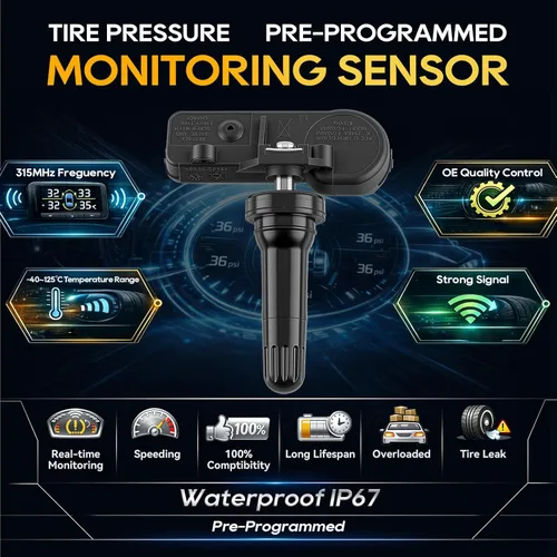 Miniatura 4 de AUTOKAY Sensores de presión de neumáticos, 315 MHz TPMS Sensores de sistema de monitoreo de presión de neumáticos para Subaru Impreza Tribeca WRX