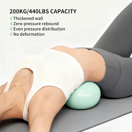 Miniatura 3 de FITMIND_Pelota de Pilates de 10 Pulgadas Antiestrés y Antideslizante Mini Bola de Yoga para Fitness, Entrenamiento del Núcleo, Terapia Física, Verde