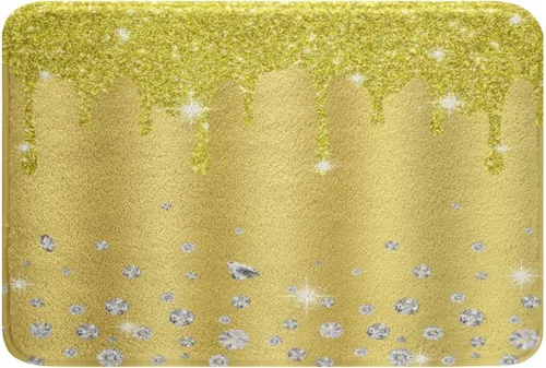 Miniatura 30 de Feelyou Alfombras de baño con lazo coquette de 16 x 24 pulgadas, tapetes de baño Leopared con lazos para niños, adolescentes y adultos con purpurina