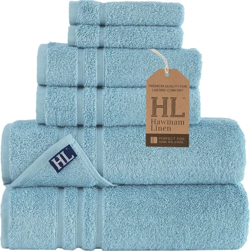 Miniatura 71 de Juego de 6 toallas de baño negras para baño, algodón turco original, suave, absorbente y de primera calidad, 2 toallas de baño, 2 manos y 2 toallas