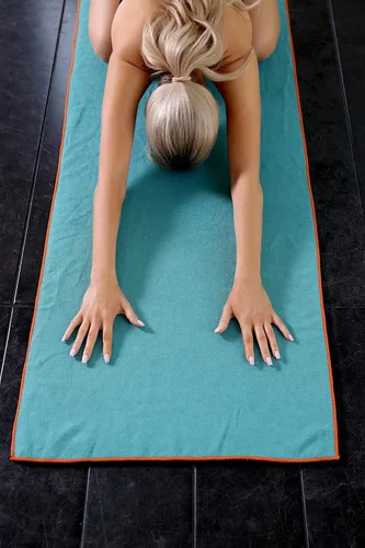 Miniatura 5 de Eunzel Paquete de 2 Toallas de Yoga Caliente con Punto de Agarre, Toalla de Tapete de Yoga Antideslizante Absorbente de Sudor para Yoga Caliente