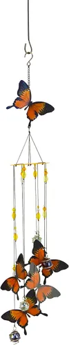 Miniatura 10 de Red Carpet Studios Windchimes - Campanilla de viento móvil en espiral de mariposa, 30 pulgadas de largo, color azul