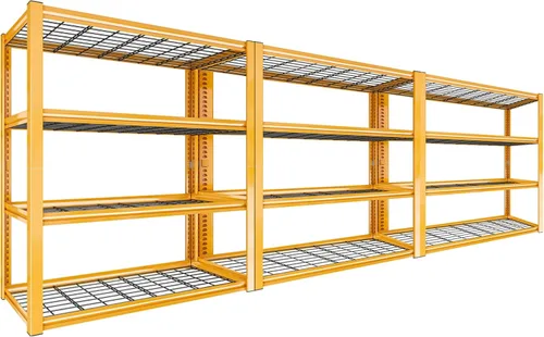 Miniatura 16 de REIBII Estantería de garaje de 40 pulgadas de ancho, estantes de almacenamiento de 2240 libras, estantes de metal resistentes de 4 niveles
