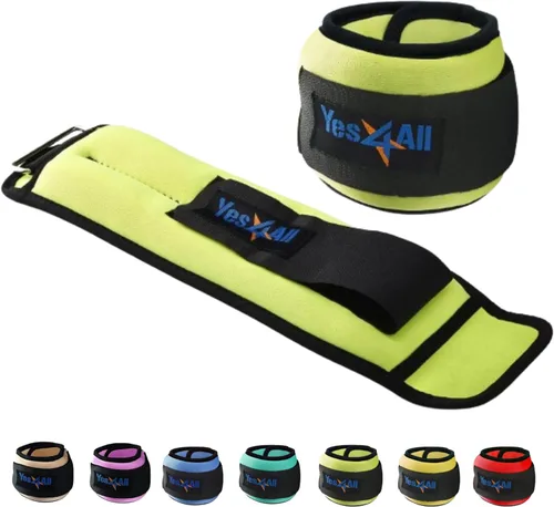 Miniatura 12 de Yes4All Par de pesas para muñeca y tobillo de 1 libra a 10 libras, correa ajustable para caminar, trotar, pilates, gimnasio, entrenamiento de D. Par