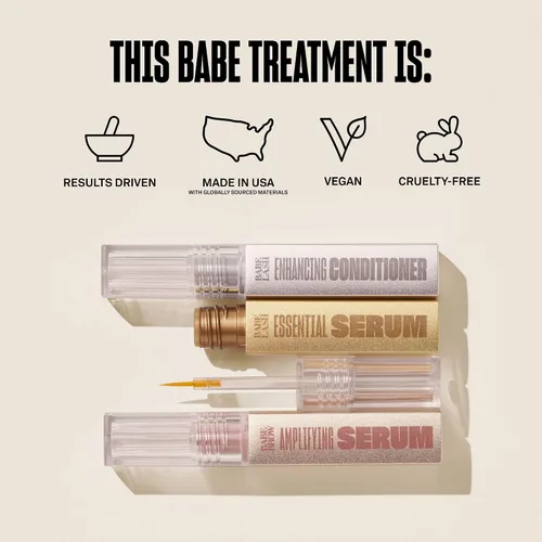 Miniatura 8 de Set Mini Triple Threat de Babe Original, Incluye Suero Esencial para Pestañas Babe Lash y Acondicionador Potenciador + Suero Amplificador para Cejas