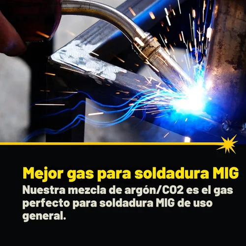 Miniatura 6 de PrimeWeld Botella 75% Argón 25% CO2 125CF DOT 3AA Válvula CGA 580 de EE. UU. La mejor mezcla de gas para soldadura MIG Cilindros completos