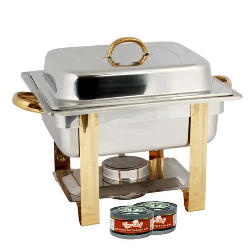 Juego de sartenes TigerChef con detalles dorados, Plateado, 1