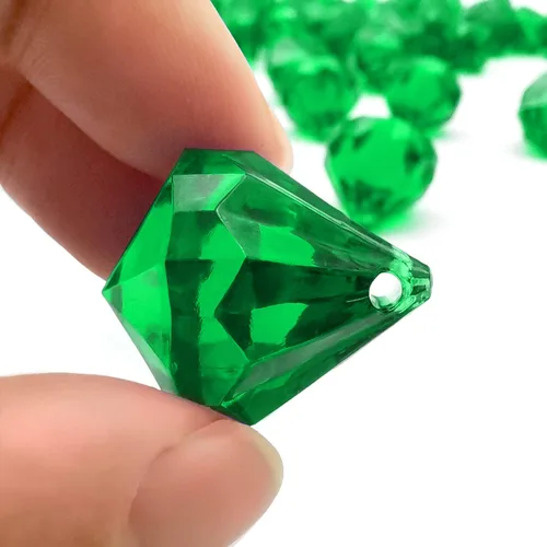 Miniatura 3 de Relleno de jarrón de gemas falsas de diamantes acrílicos, 110 piezas de diamantes de plástico, joyas de cristales grandes con agujeros para niños